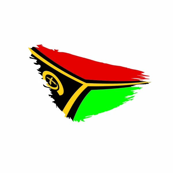 Drapeau Vanuatu Illustration Vectorielle Sur Fond Blanc — Image vectorielle