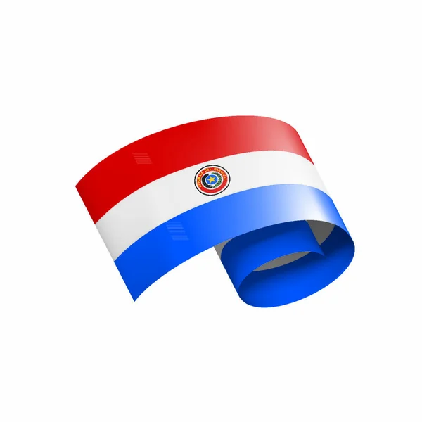 Nationalflagge Paraguays Vektorabbildung Auf Weißem Hintergrund — Stockvektor