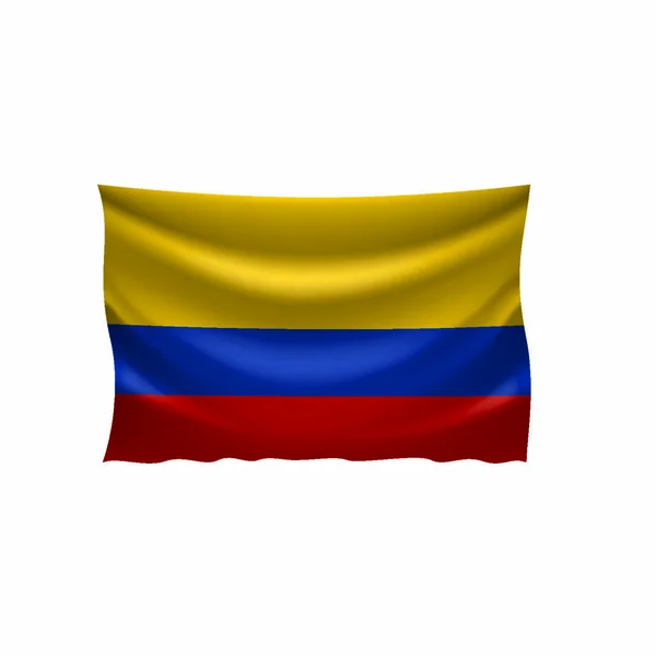 Bandera Nacional Colombia Ilustración Vectorial Sobre Fondo Blanco — Archivo Imágenes Vectoriales