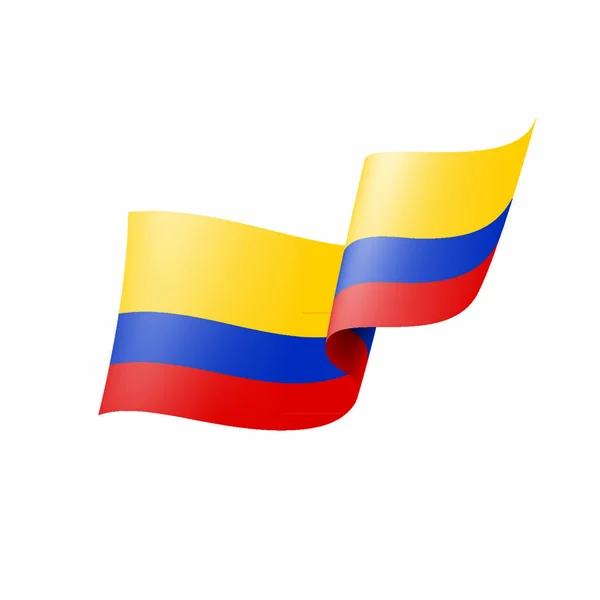 Bandera Nacional Colombia Ilustración Vectorial Sobre Fondo Blanco — Archivo Imágenes Vectoriales