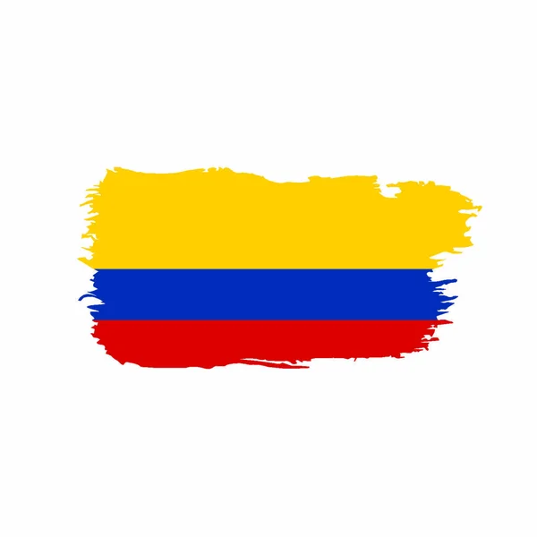 Bandera Colombia Ilustración Vectorial Sobre Fondo Blanco — Archivo Imágenes Vectoriales