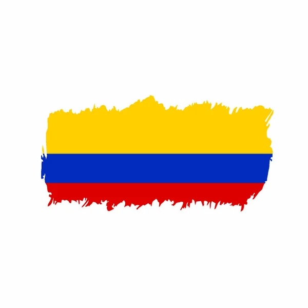 Bandera Colombia Ilustración Vectorial Sobre Fondo Blanco — Archivo Imágenes Vectoriales
