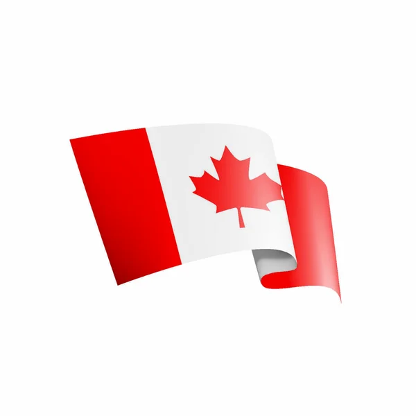 Kanada Flagga Vektorillustration Vit Bakgrund — Stock vektor