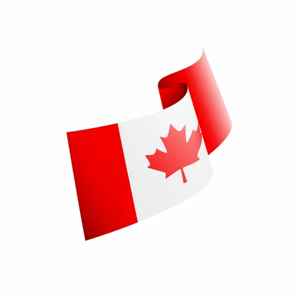 Kanada Flagga Vektorillustration Vit Bakgrund — Stock vektor