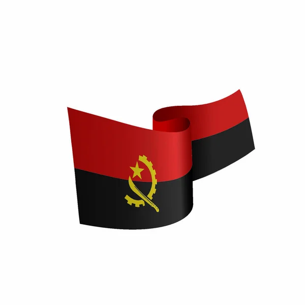 Vlag Van Angola Vectorillustratie Een Witte Achtergrond — Stockvector