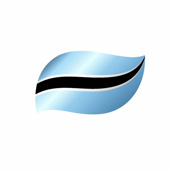 Bendera Botswana Ilustrasi Vektor Pada Latar Belakang Putih - Stok Vektor