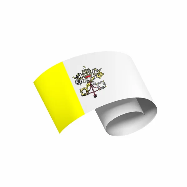 Vatikáni Nemzeti Zászló Fehér Háttér Vektor Illusztráció — Stock Vector
