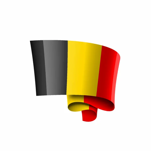 Drapeau Belgique Illustration Vectorielle Sur Fond Blanc — Image vectorielle