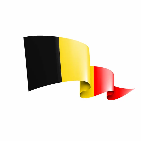 Drapeau Belgique Illustration Vectorielle Sur Fond Blanc — Image vectorielle