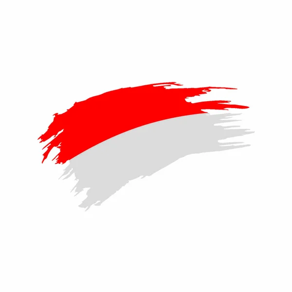 Bandeira Indonésia Ilustração Vetorial Sobre Fundo Branco — Vetor de Stock