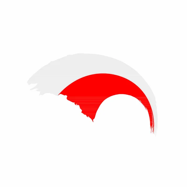 Bandeira Polónia Ilustração Vetorial Sobre Fundo Branco — Vetor de Stock