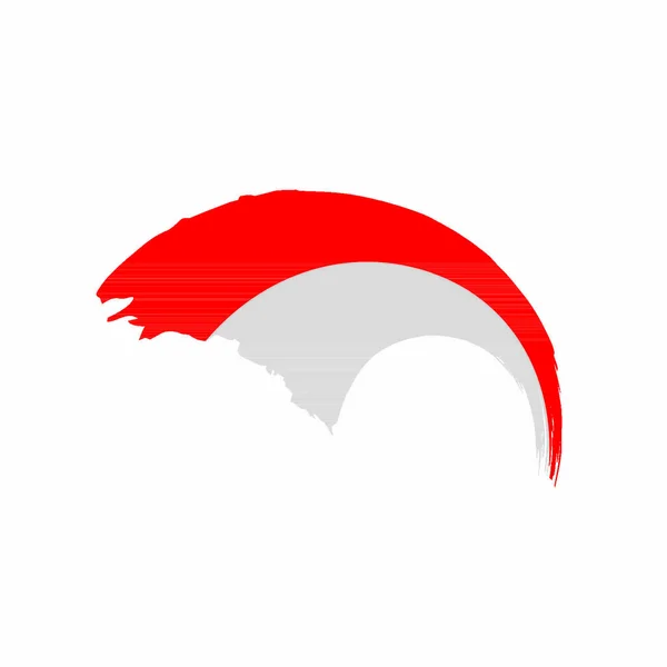 Bandeira Indonésia Ilustração Vetorial Sobre Fundo Branco — Vetor de Stock