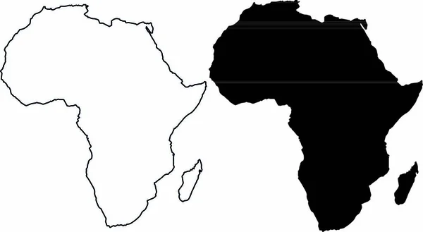 アフリカの地図ベクトル図 — ストックベクタ