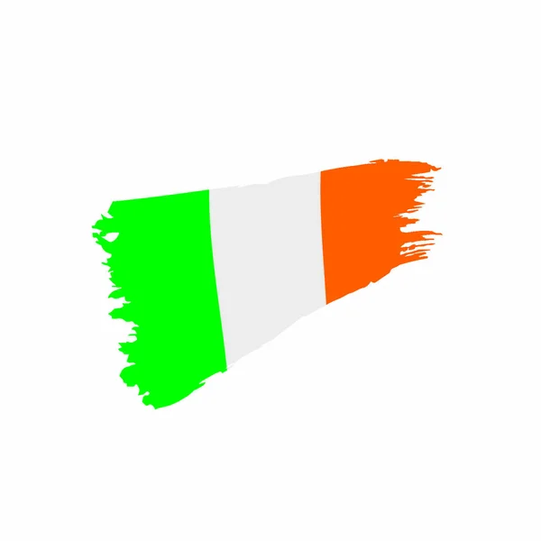 Ireland Flag Vector Illustration White Background — Stock Vector