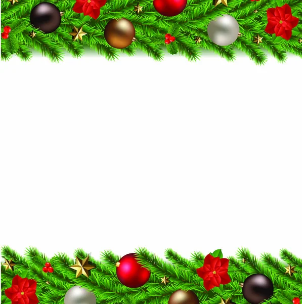 Guirnalda Navidad Aislado Fondo Blanco Con Malla Gradiente Ilustración Vectorial — Vector de stock