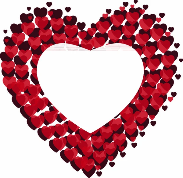 Ilustração Vetorial Fundo Valentine Coração Vermelho — Vetor de Stock