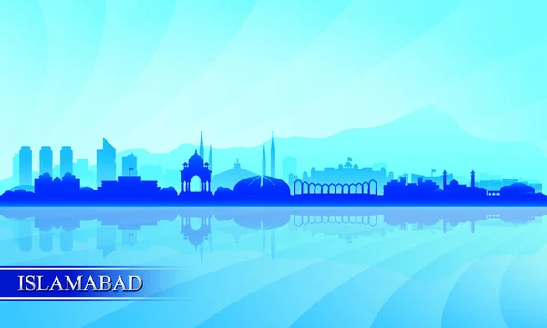 Ісламабад Місто Небесний Силует Фон Векторна Ілюстрація — стоковий вектор