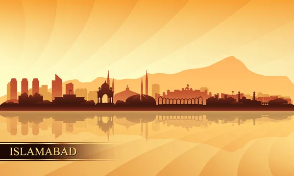 Hintergrund Der Silhouette Der Stadt Islamabad Vektorillustration — Stockvektor