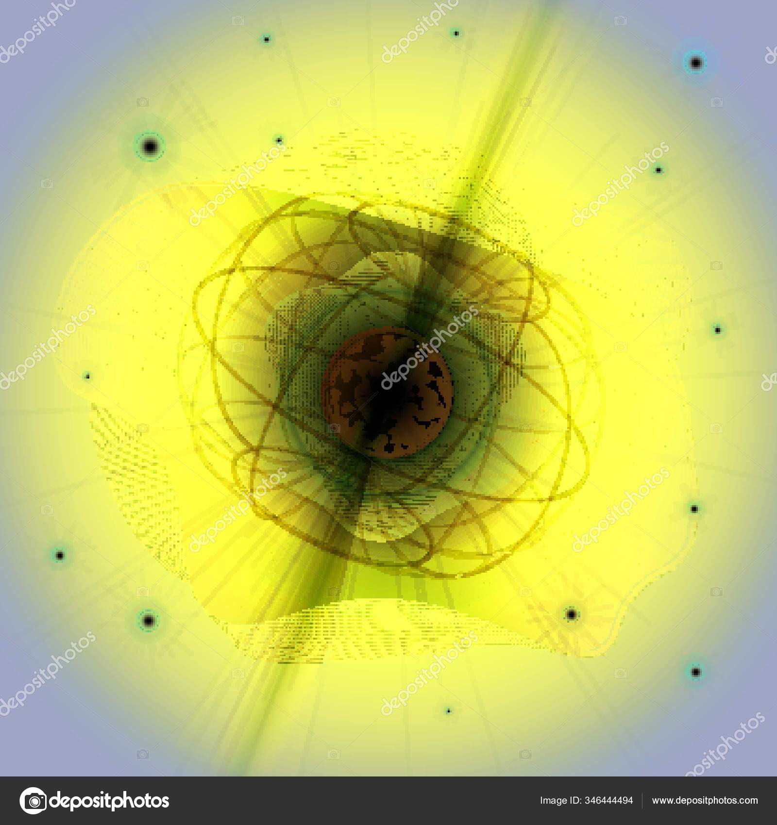 Pulsar star magnetar neutron with radiation Vector Image