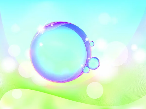 Bubble Soap Icona Piatta Illustrazione Vettoriale — Vettoriale Stock