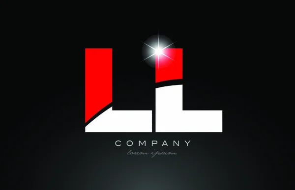 Vermelho Branco Cor Alfabeto Letra Combinação Logotipo Ícone Design Adequado —  Vetores de Stock