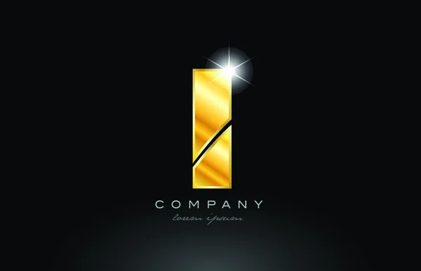 Letra Ouro Alfabeto Dourado Logotipo Ícone Design Com Olhar Metal —  Vetores de Stock