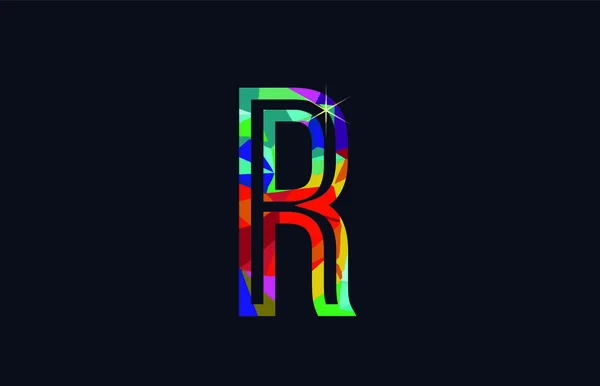 Kolorowy Tęczowy Alfabet Litery Projekt Logo Nadaje Się Dla Firmy — Wektor stockowy