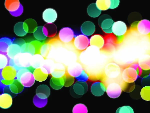 Efecto Luz Bokeh Colorido Con Fondo Abstracto Vector Habitación Oscura — Archivo Imágenes Vectoriales