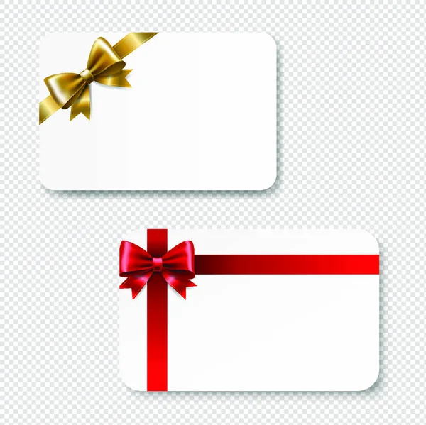 Gift Card Color Bow Isolated Transparent Background Gradient Mesh Vector — 스톡 벡터