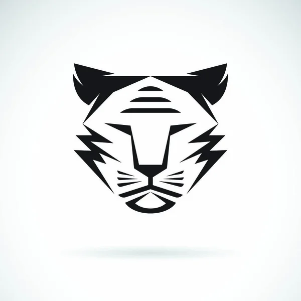 Vektor Tygří Tváře Bílém Pozadí Divoká Zvířata Logo Nebo Ikona — Stockový vektor