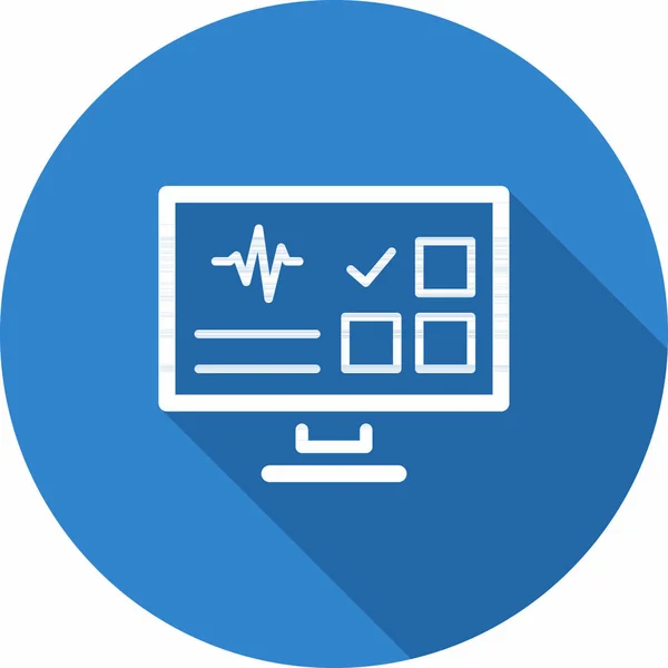 Resultados Encuesta Línea Icono Servicios Médicos Diseño Plano Aislado Sombra — Vector de stock