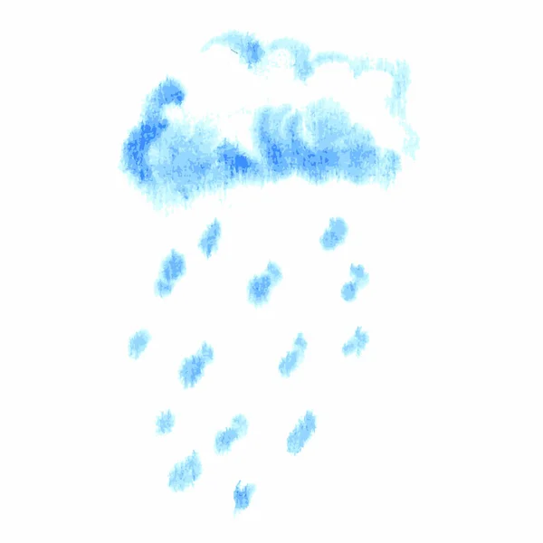 Nube Acuarela Con Gotas Agua Para Formar Diseño Sitio Tarjetas — Vector de stock