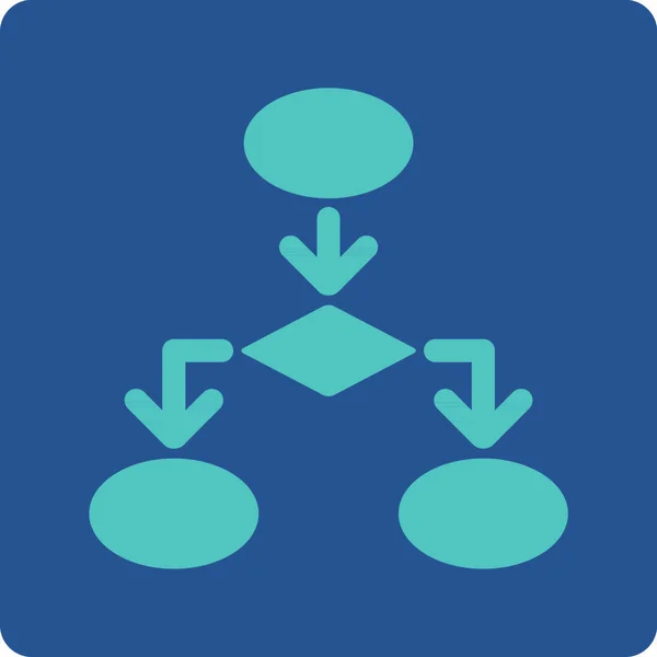 Icône Diagramme Flux Boutons Commerce Overcolor Set Style Vectoriel Est — Image vectorielle