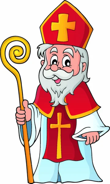 Imagem Tema Saint Nicolas Eps10 Ilustração Vetorial —  Vetores de Stock