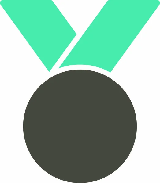 Icono Medalla Del Ejército Competencia Éxito Bicolor Icon Set Estilo — Vector de stock