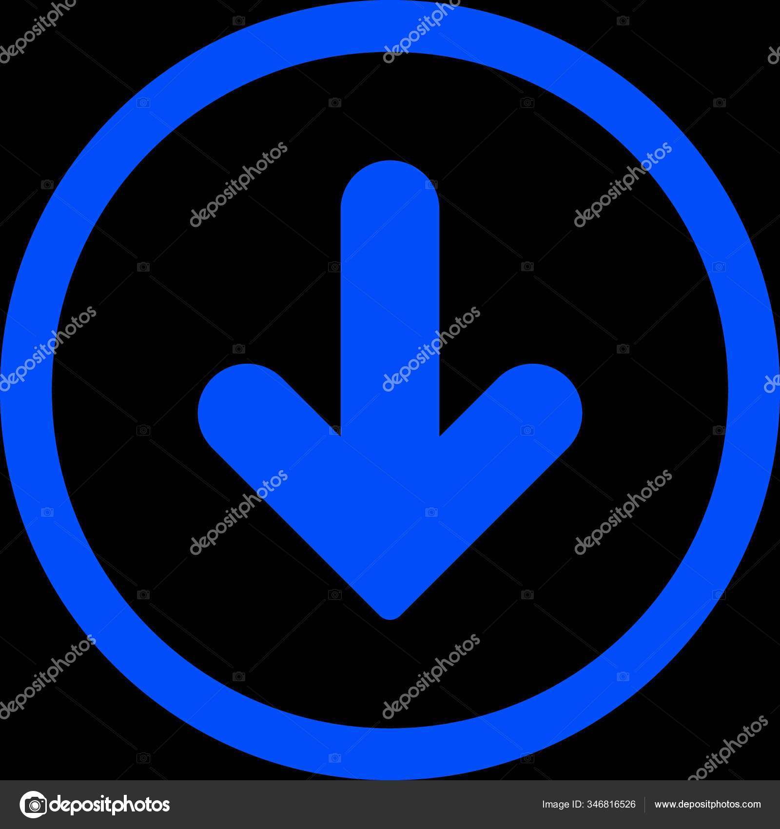 Fleche Vers Bas Icone Vectorielle Symbole Plat Arrondi Est Dessine Image Vectorielle Par Yayimages C Illustration