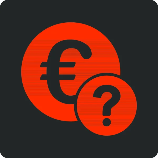 Icono Estatus Euro Estilo Vectorial Color Naranja Gris Botón Cuadrado — Vector de stock