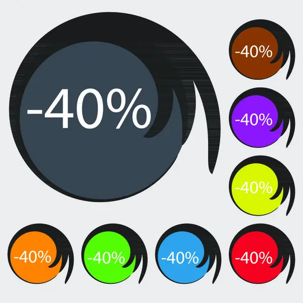 Por Ciento Icono Signo Descuento Símbolo Venta Etiqueta Oferta Especial — Archivo Imágenes Vectoriales