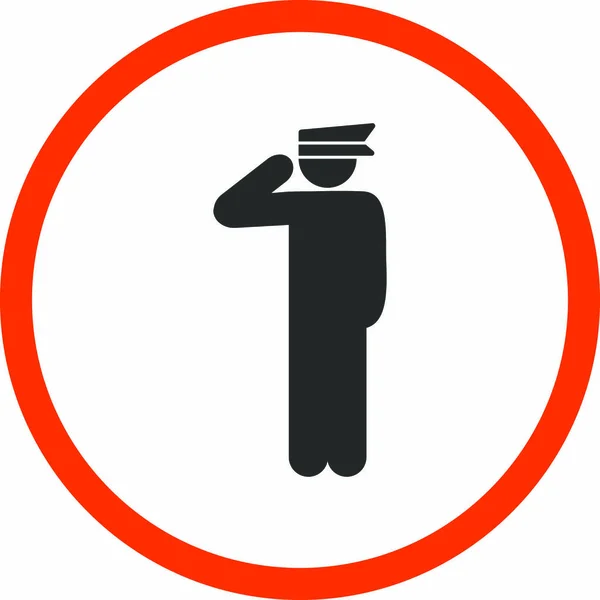 Ícone Vetor Policial Este Símbolo Plano Arredondado Desenhado Com Cores —  Vetores de Stock