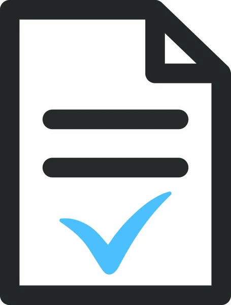 Valid Document Vector Icon 스타일은 파란색과 회색의 — 스톡 벡터