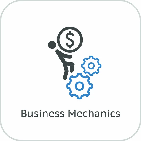 Ícone Mecânica Negócios Design Plano Ilustração Isolada — Vetor de Stock