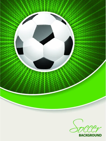 Modelo Brochura Futebol Abstrato Com Bola Estourando —  Vetores de Stock