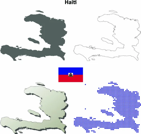 Гаїті Незаповнена Детальна Картка — стоковий вектор
