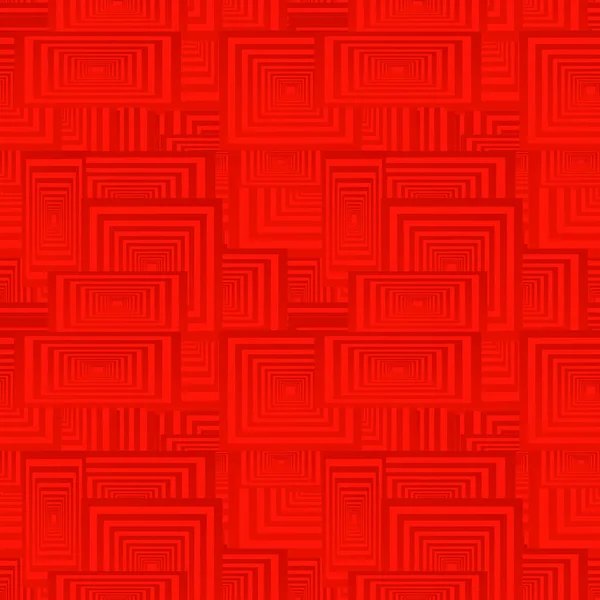 Color Rojo Abstracto Sin Costura Patrón Fondo Rectángulo — Vector de stock
