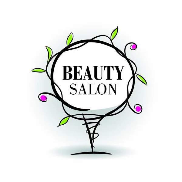 Wektor Projektowania Kwiatów Dla Spa Butik Salon Piękności Kosmetyczka — Wektor stockowy