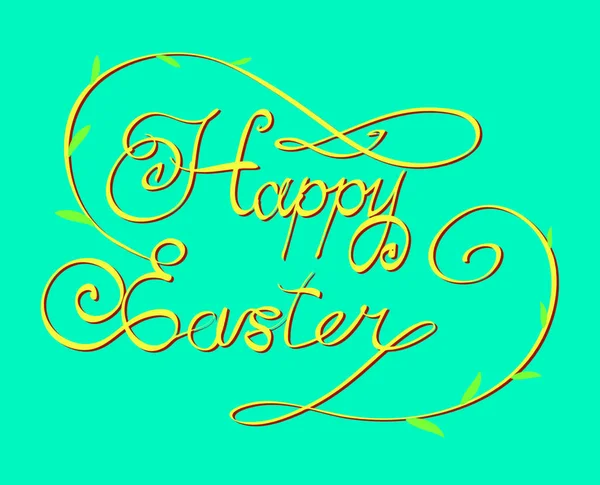 Happy Easter Caligrafía Hecha Mano Ilustración Vectorial Escalable Editable — Vector de stock