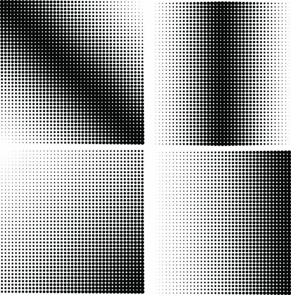 Set Halftones Vector Illustration Diagonal Halftone Square Shape — Stock Vector