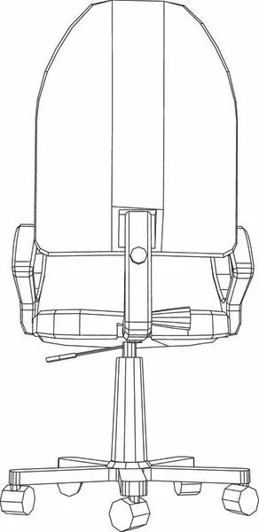 Illustration Chaise Sur Fond Blanc Vecteur — Image vectorielle