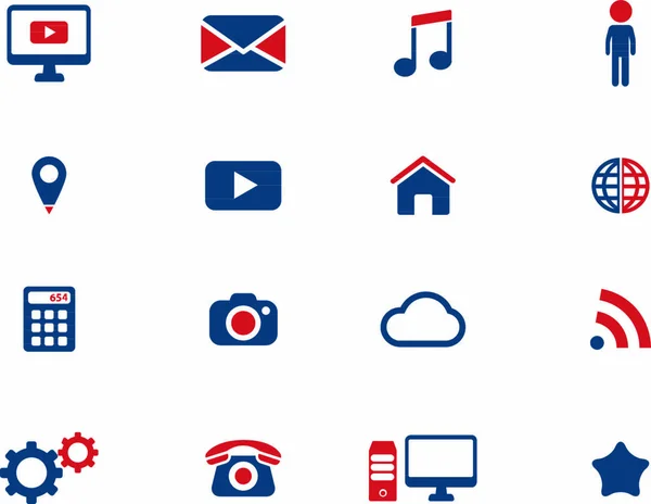 Médias Sociaux Simplement Symbole Pour Les Icônes Web Interface Utilisateur — Image vectorielle