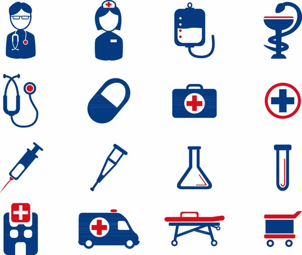 Web图标和用户界面的医疗简单符号 — 图库矢量图片